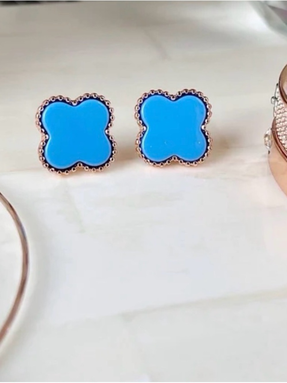 Park Lane Periwinkle Rose Gold Lana Earrings NIB